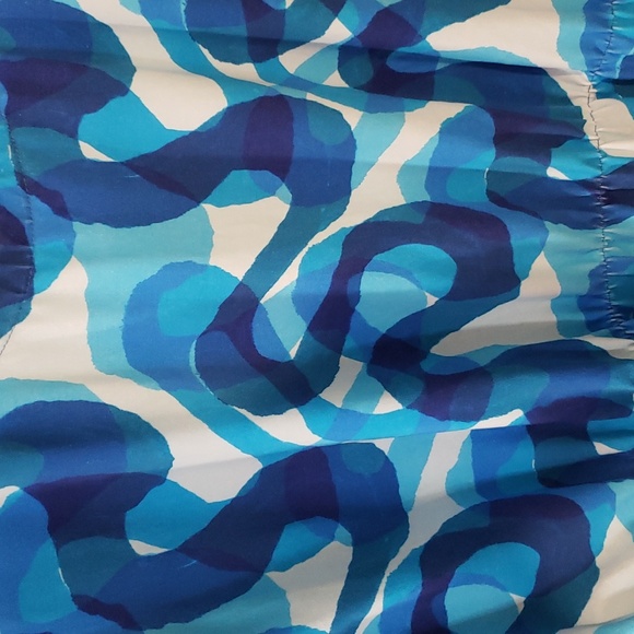 Op Art Blue Swirl Cotton Jersey Tshirt dress. NWOT 1X. KarlaCola. Ocean Dress. - Picture 5 of 8